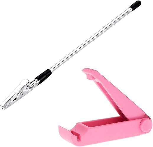 Charm Opener Pink European Charm Bracelet Tool, Barrel Clasp, Clip Beads Patented clasp opener for European charm bracelets: opens barrel clasps, clip beads, and safety chains precisely.