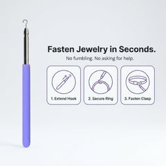 Retractable Jewelry Helper Hook — Purple by Charm Opener, view 2
