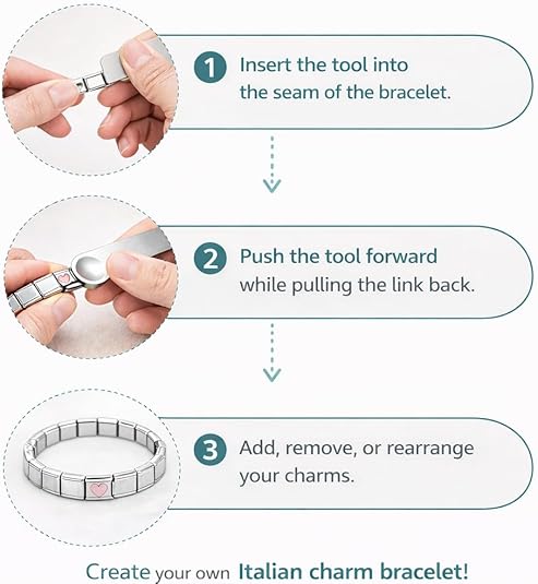 Italian Bracelet Charm Tools (Set of 2) - Effortlessly Craft Personalized Charm Bracelets with Ease