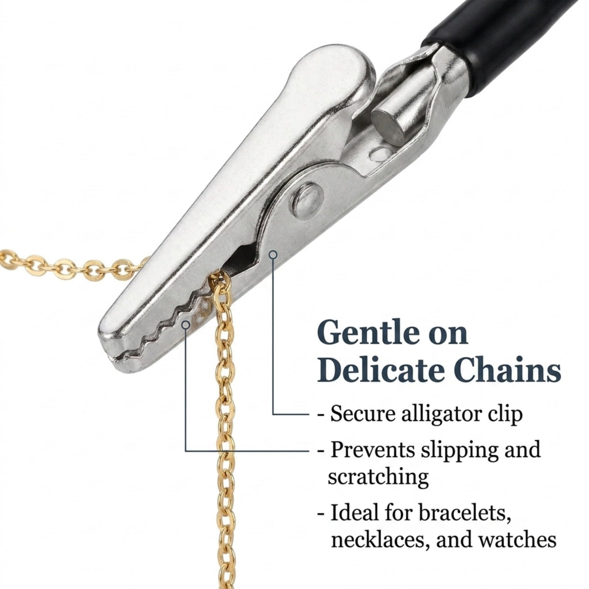 Charm Opener Jewelry Helper Hook, Silver, Bracelet and Necklace Clasp Aid Put on your bracelet by yourself: one-handed helper hook holds the clasp ring steady so you can close it alone.