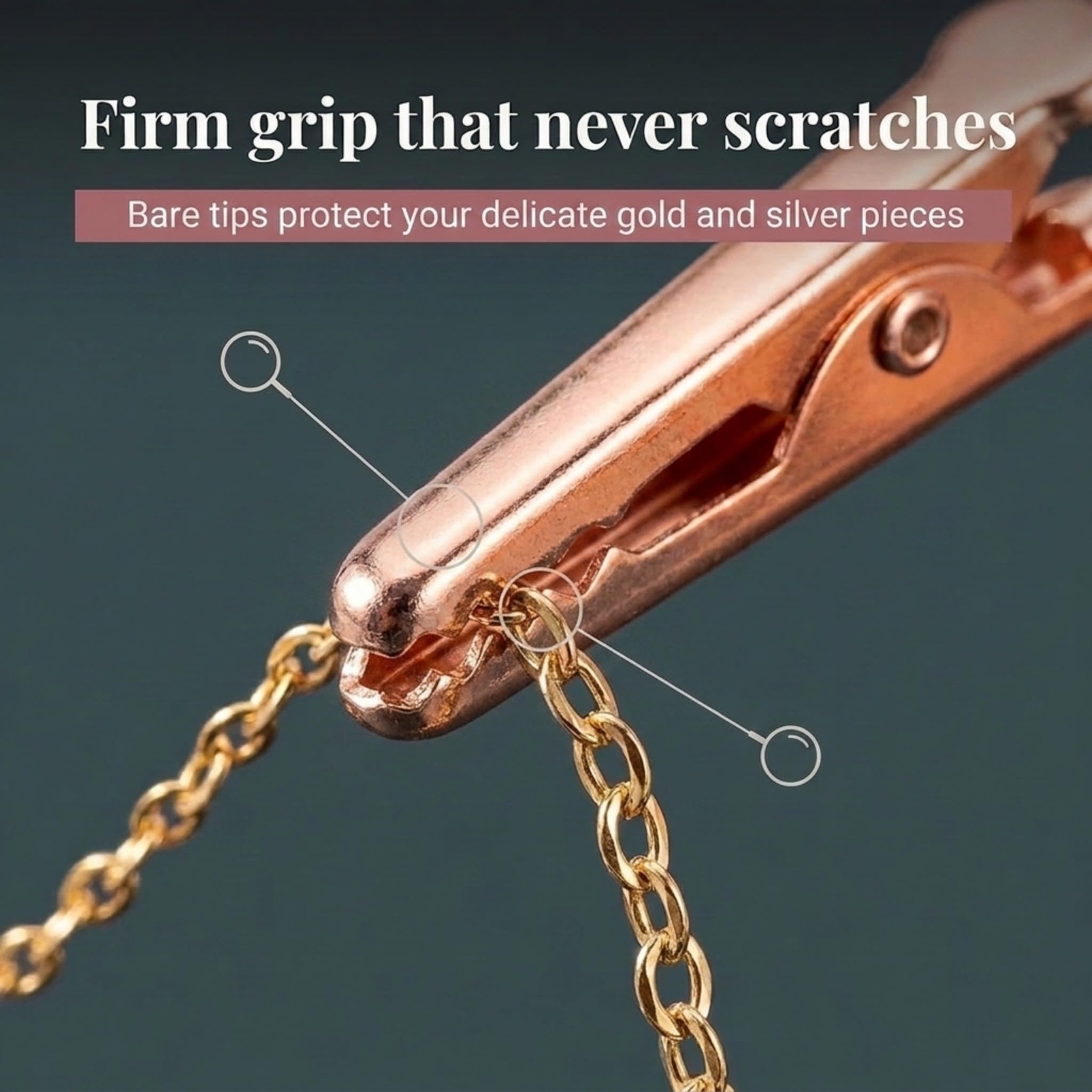 Charm Opener Jewelry Helper Hook and Bracelet Fastener Clip, Set of 2, Rose Put on your bracelet by yourself: jewelry helper hook and bracelet fastener clip, 2-piece set for lobster clasps.