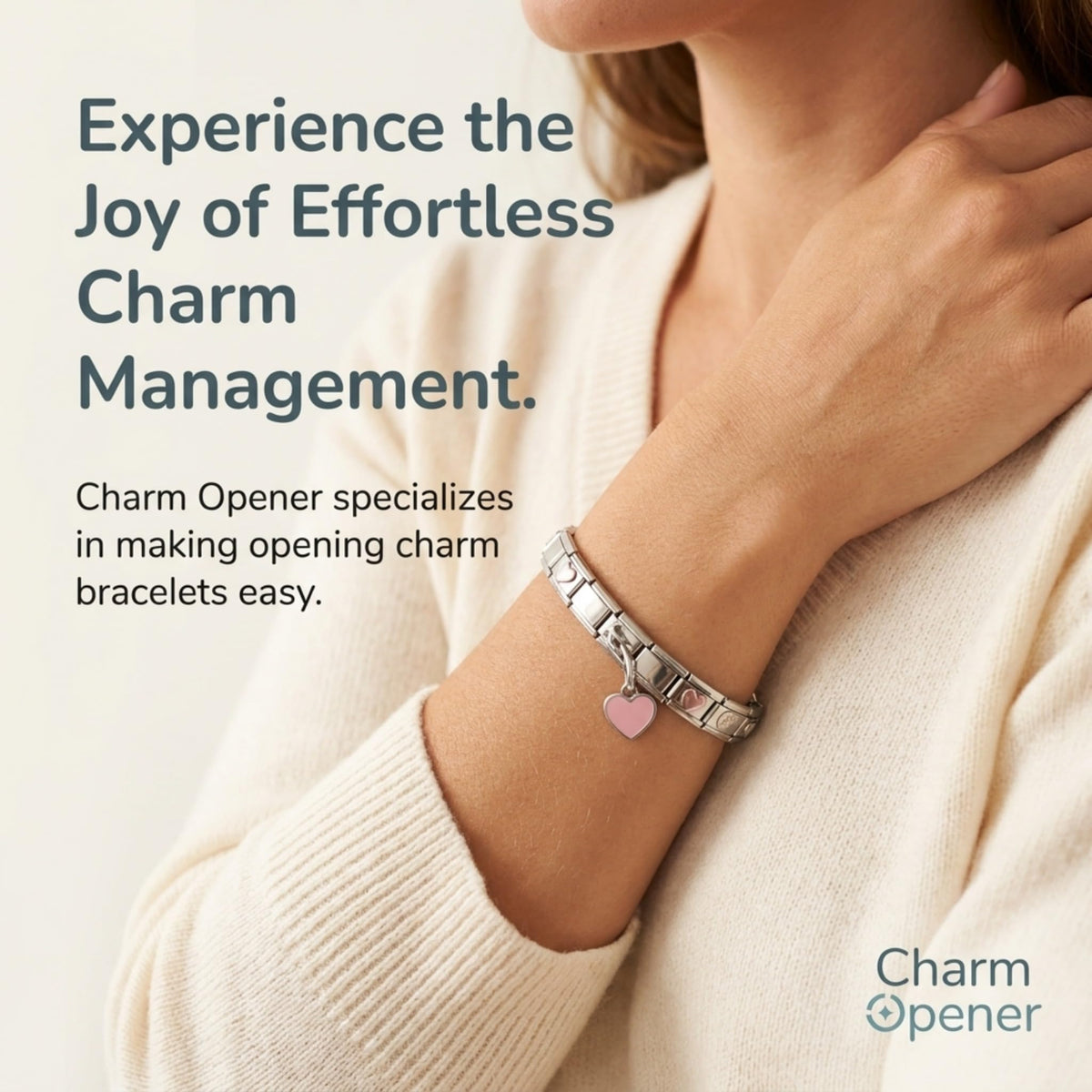 Charm Opener Italian Charm Bracelet Tool, Set of 2, Thumb and Square 9mm Italian charm bracelet tool set: opens 9mm modular links to add, remove, or rearrange charms without sore thumbs.