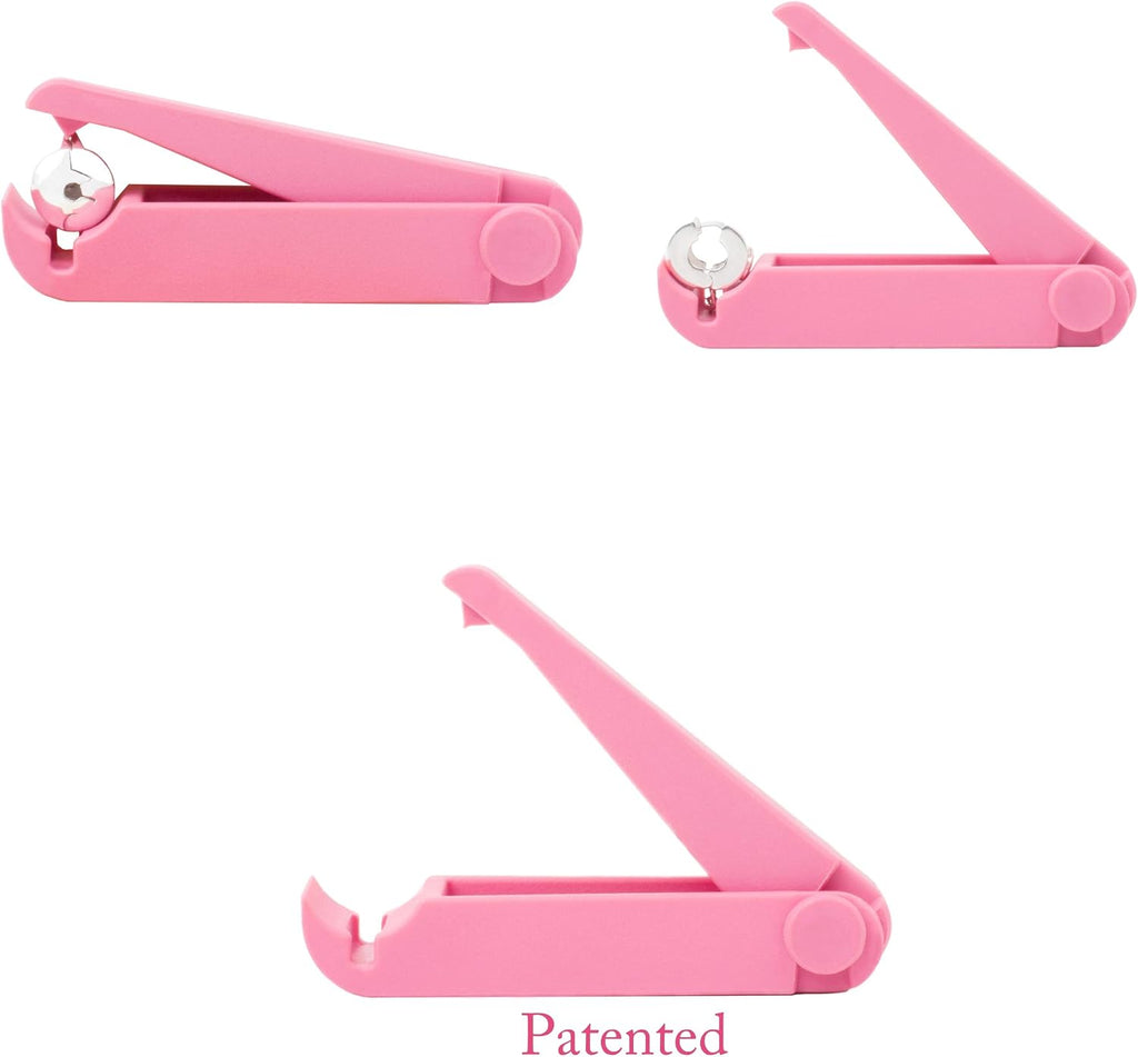 Charm Opener Pink European Charm Bracelet Tool, Barrel Clasp, Clip Beads Patented clasp opener for European charm bracelets: opens barrel clasps, clip beads, and safety chains precisely.