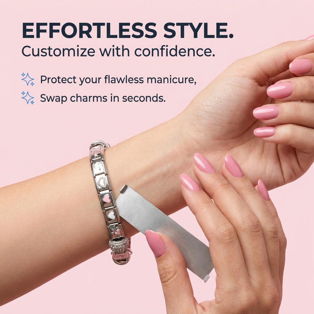 Charm Opener Italian Charm Bracelet Square Tool, Set of 2, 9mm Modular Italian charm bracelet tool set: opens 9mm modular links to add, remove, or rearrange charms without sore thumbs.