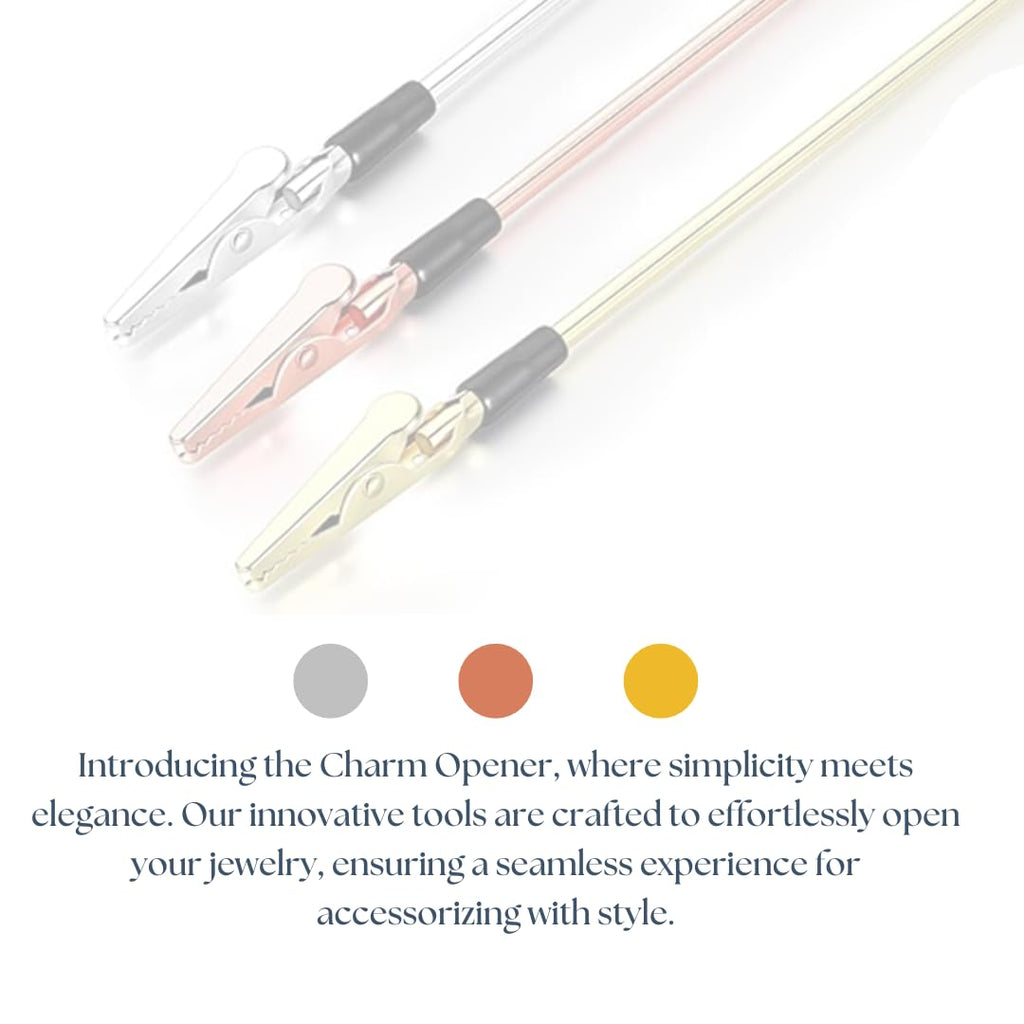 Charm Opener . Bracelet Helper Tool - Fastener and Jewelry Helper Tool for Easy Bracelet Opening - Portable, Easy-to-Use Design in Durable Silver Metal