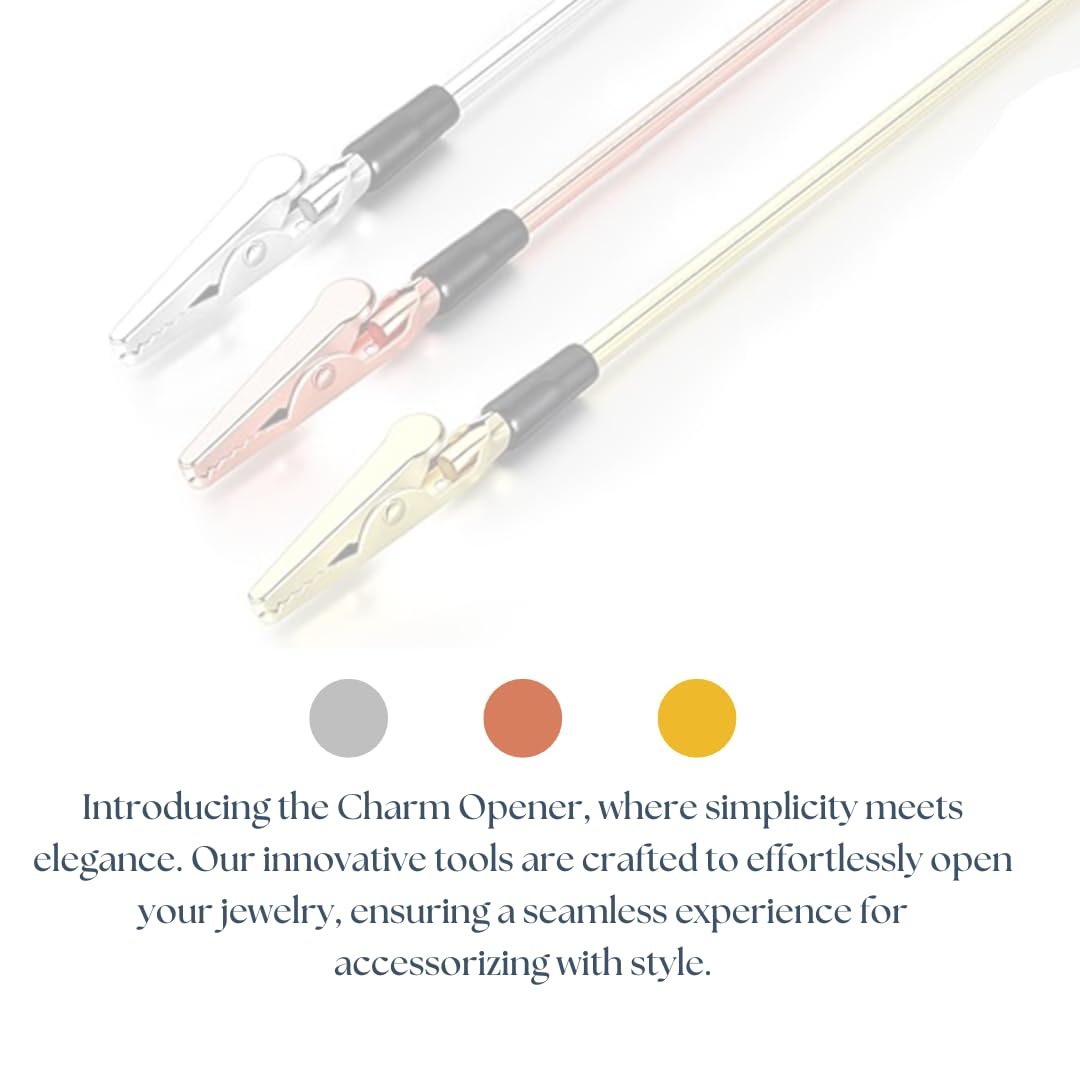 Charm Opener . Bracelet Helper Tool - Fastener and Jewelry Helper Tool for Easy Bracelet Opening - Portable, Easy-to-Use Design in Durable Silver Metal