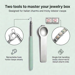 Italian Thumb Tool & Retractable Hook Set by Charm Opener, view 2