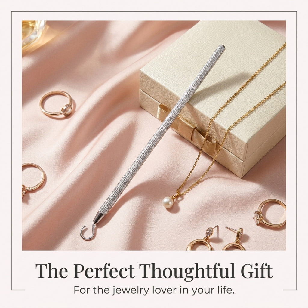 Charm Opener Bracelet Helper Tool Hook - Easy Jewelry Wearing Assistance - Metal Bracelet Buddy Fastening Helper with Necklace Clasp Opener - Convenient Bracelet Fastener for Self-Use, Ideal for the Elderly